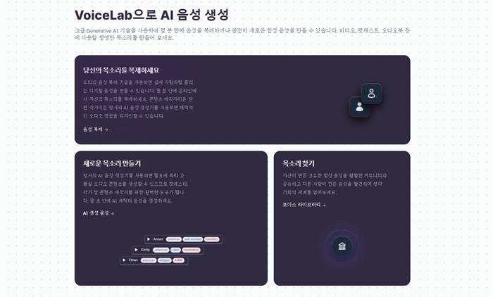 내 목소리로 AI 목소리로 만들어주는 일레븐랩스